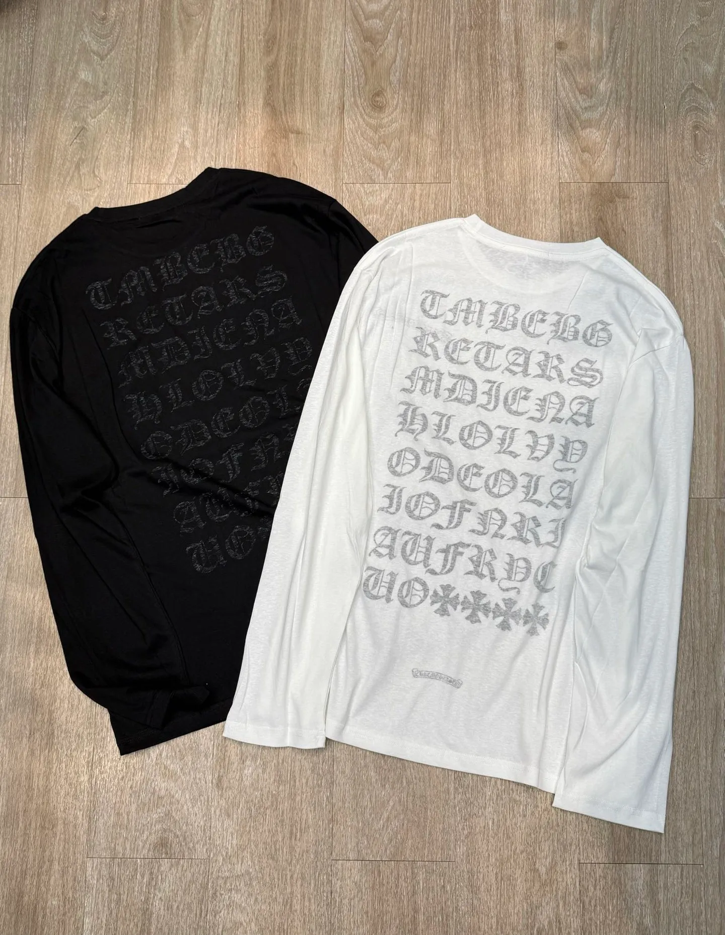 P170 M315#ChromeHeart•🇺🇸25ss new re-process printed linen thin long sleeves ✅✅✅Ready stock Focus on quality and compare at will Size: S M L Color: Black White